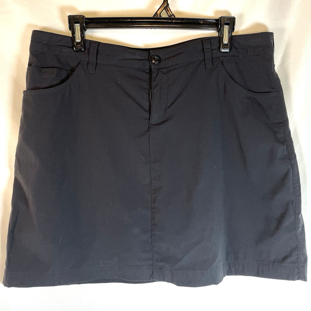Eddie Bauer Skort Womens 10 Black Stretch Outdoor Hiking Golf Shorts Skirt Lined